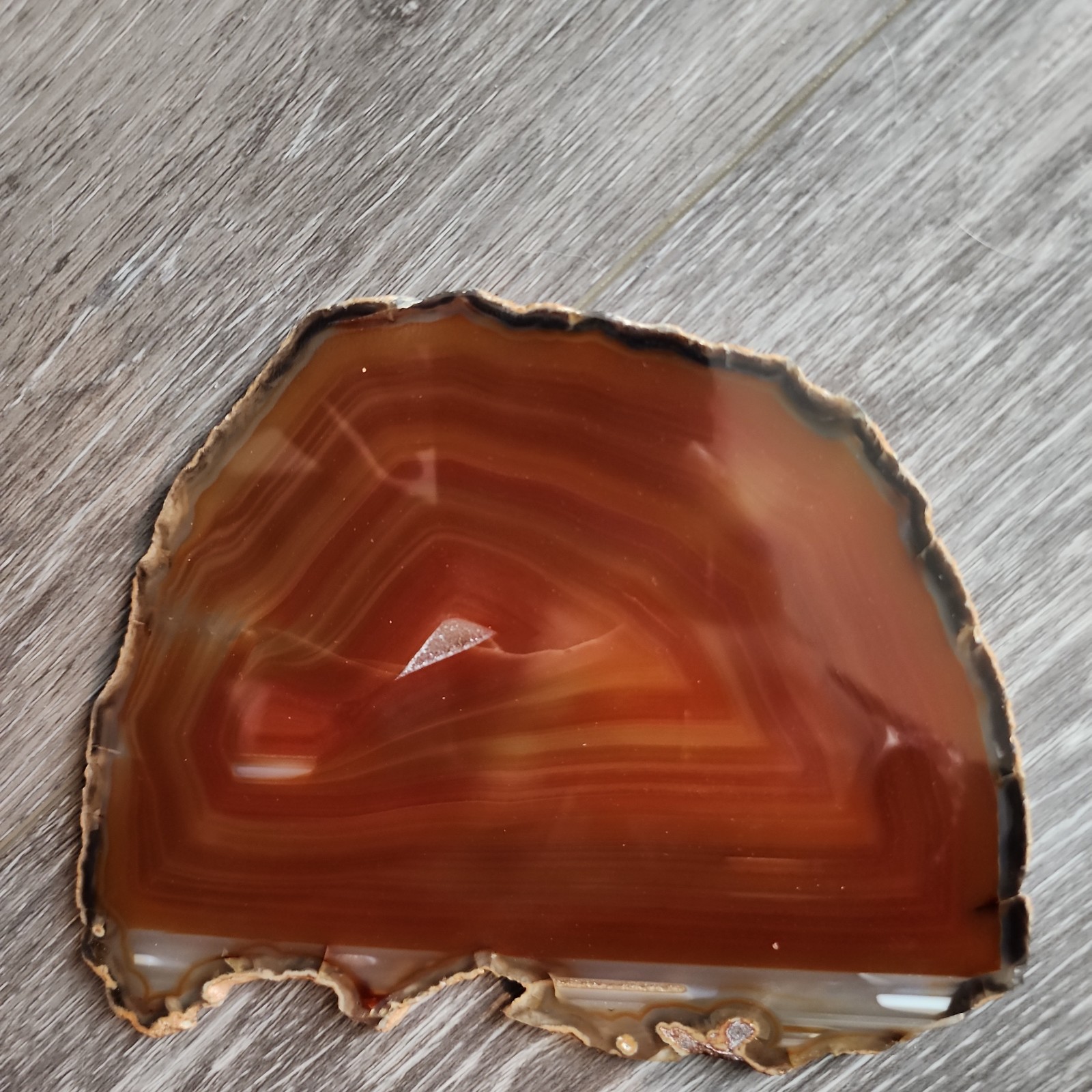 Agate Slab / Slice with Druzy Pocket