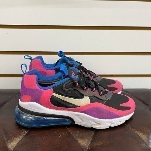 Nike Air Max 270 React BQ0101-001 Pink Lace Up Shoes Womens Size 8.5
