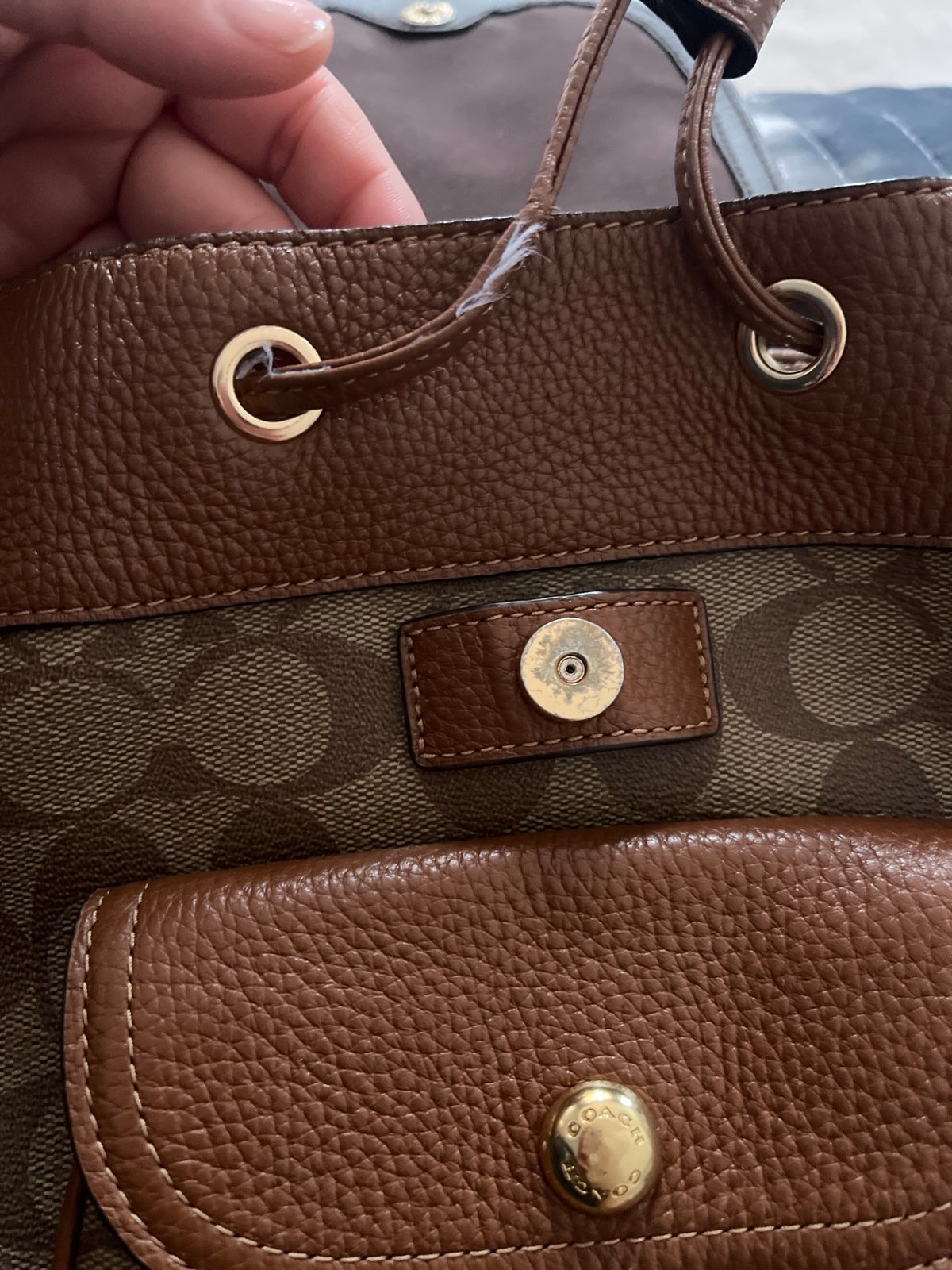 Coach mini backpack and wallet