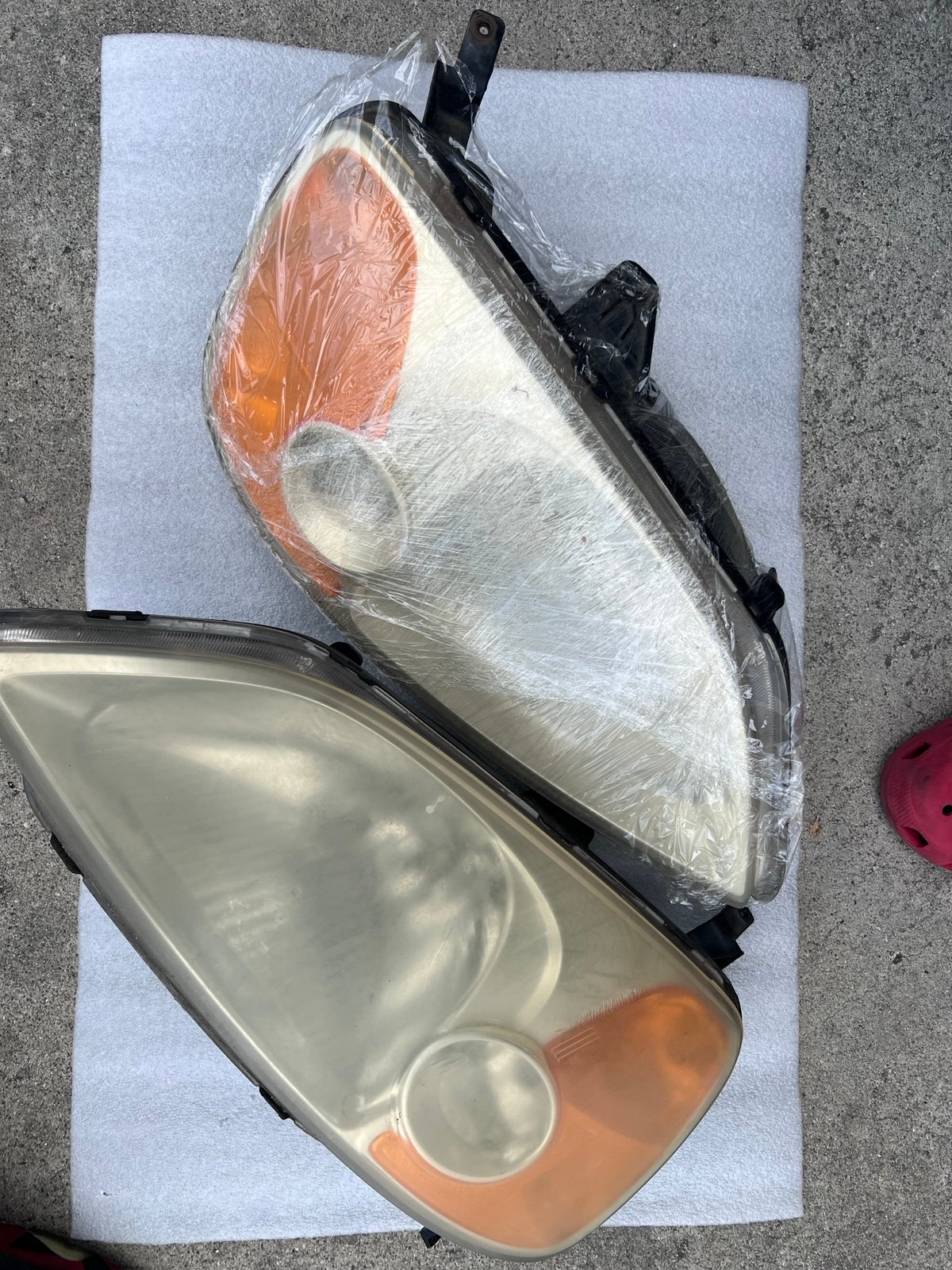 2001-2003 Honda Civic Chrome Housing Clear Headlights Luces Par De Focos Calaver