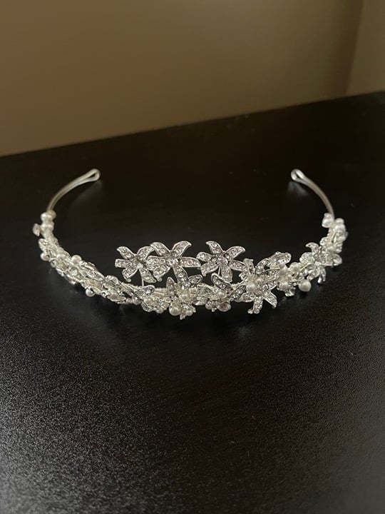 Floral hand-wired tiara • Statement Bridal Headpiece • Wedding Cr