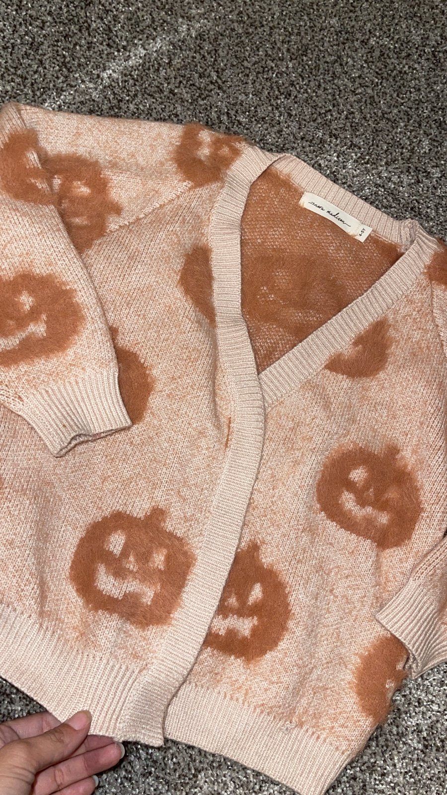 nora madison cardi pumpkin