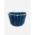 Blue Bicycle Storage Basket // Faux Wicker Woven Vinyl