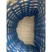 Blue Bicycle Storage Basket // Faux Wicker Woven Vinyl