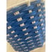 Blue Bicycle Storage Basket // Faux Wicker Woven Vinyl