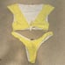 Beach Bunny yellow terry cloth bikini
