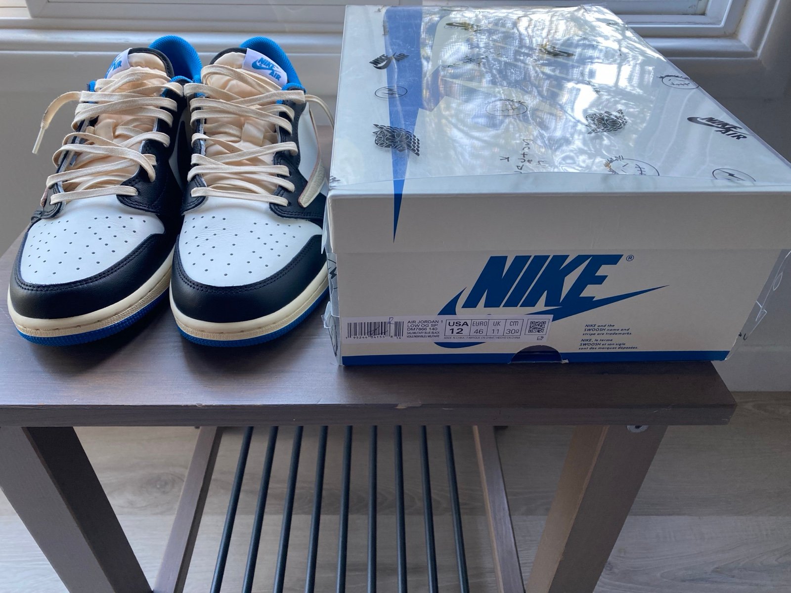 Air Jordan 1 Low Travis Scott Fragment Size 12