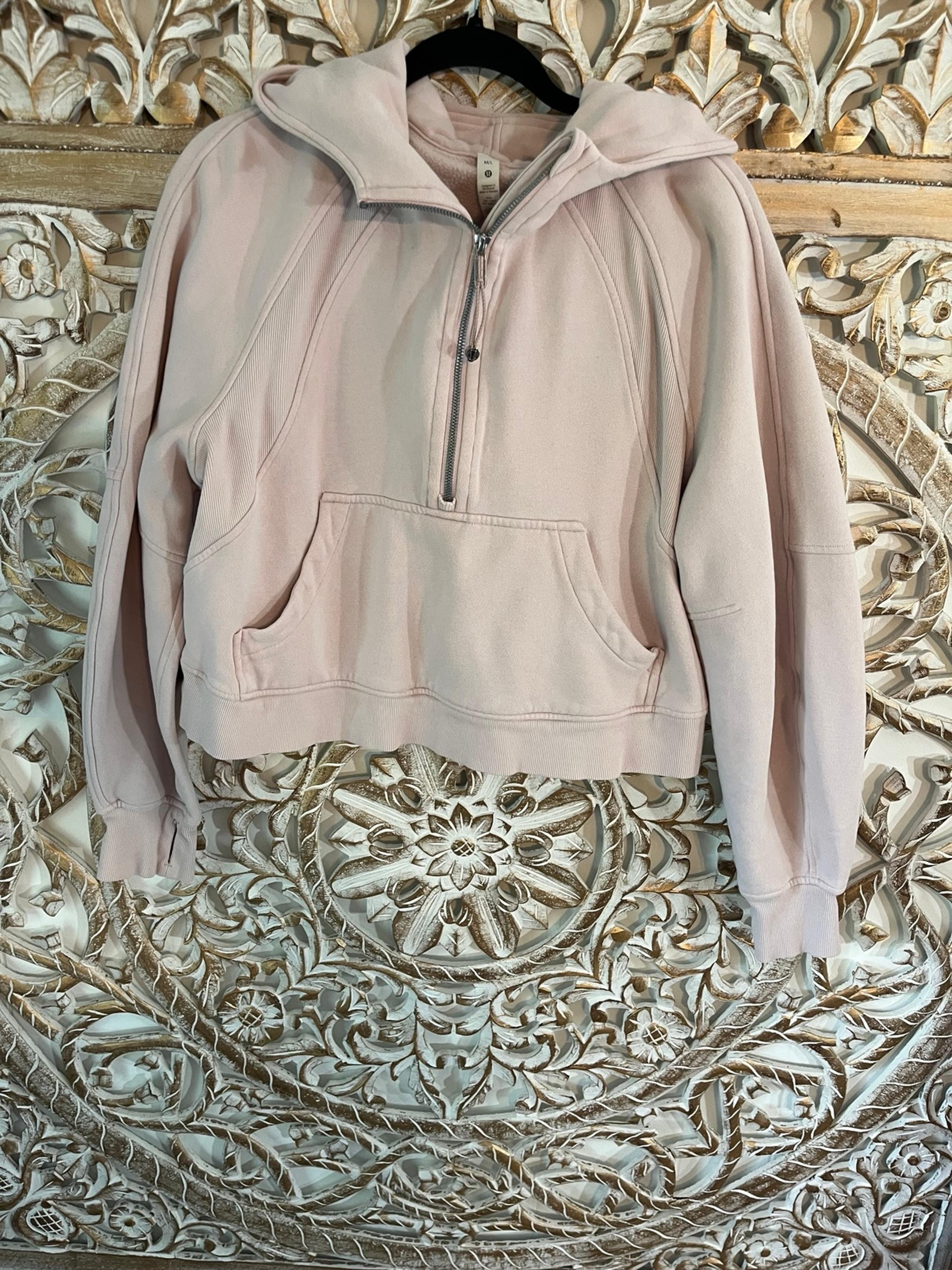 Lululemon rose pink scuba size M/L hoodie jacket
