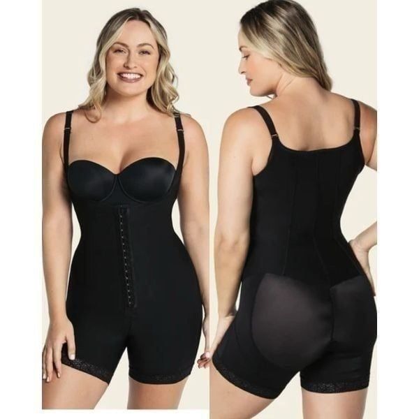 LEONISA NWT Firm Compression Boyshort Body Shaper with Butt Lifter Front Hook& E