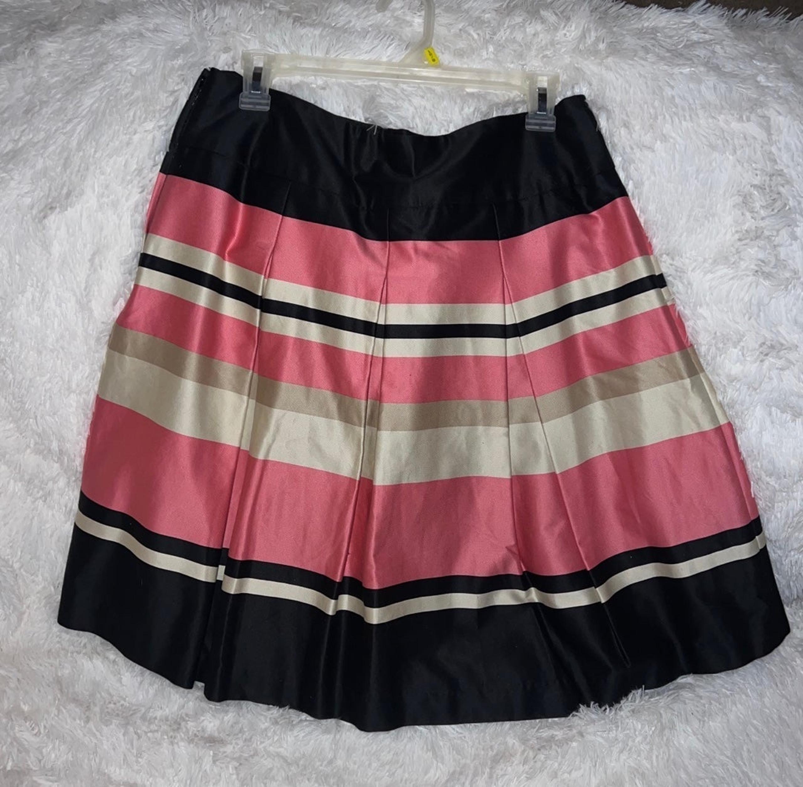 H&M Pink and Black Pleated Skirt