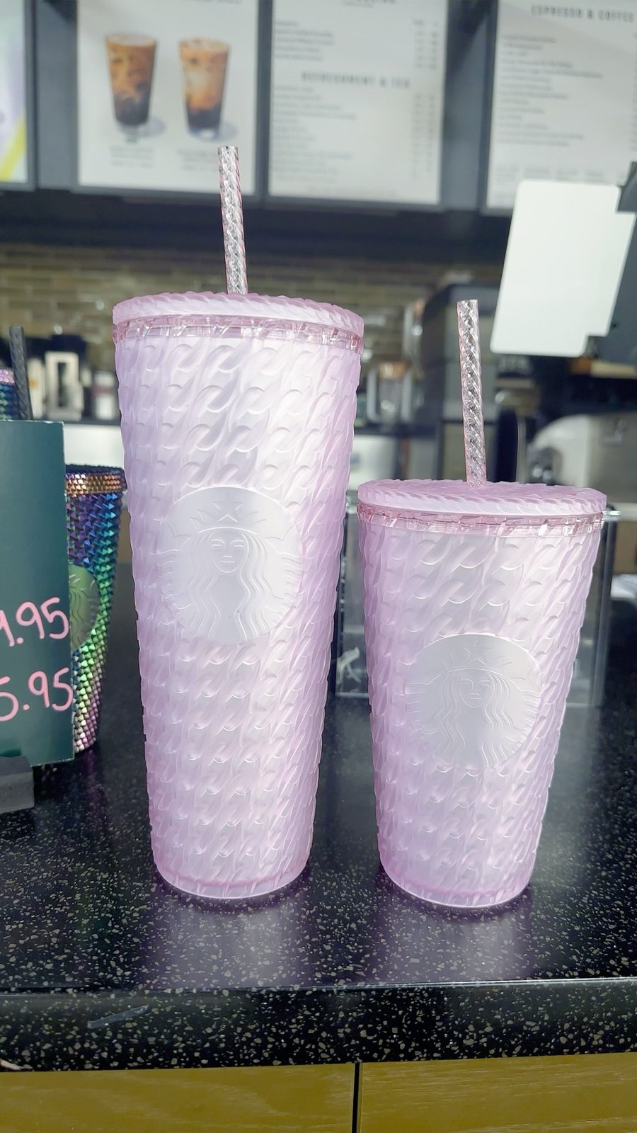 Starbucks light pink Tumbler Set of 2