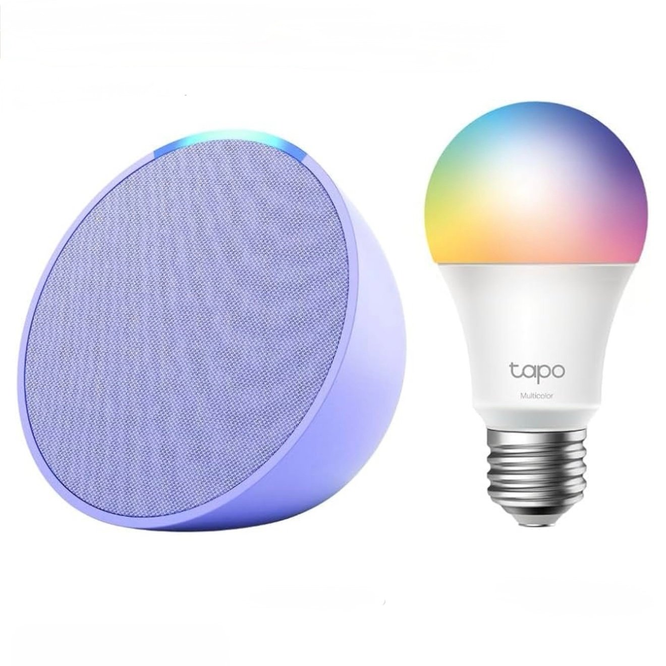 Bundle Echo Pop Lavender Bloom with TP-Link Tapo Smart Color Bulb