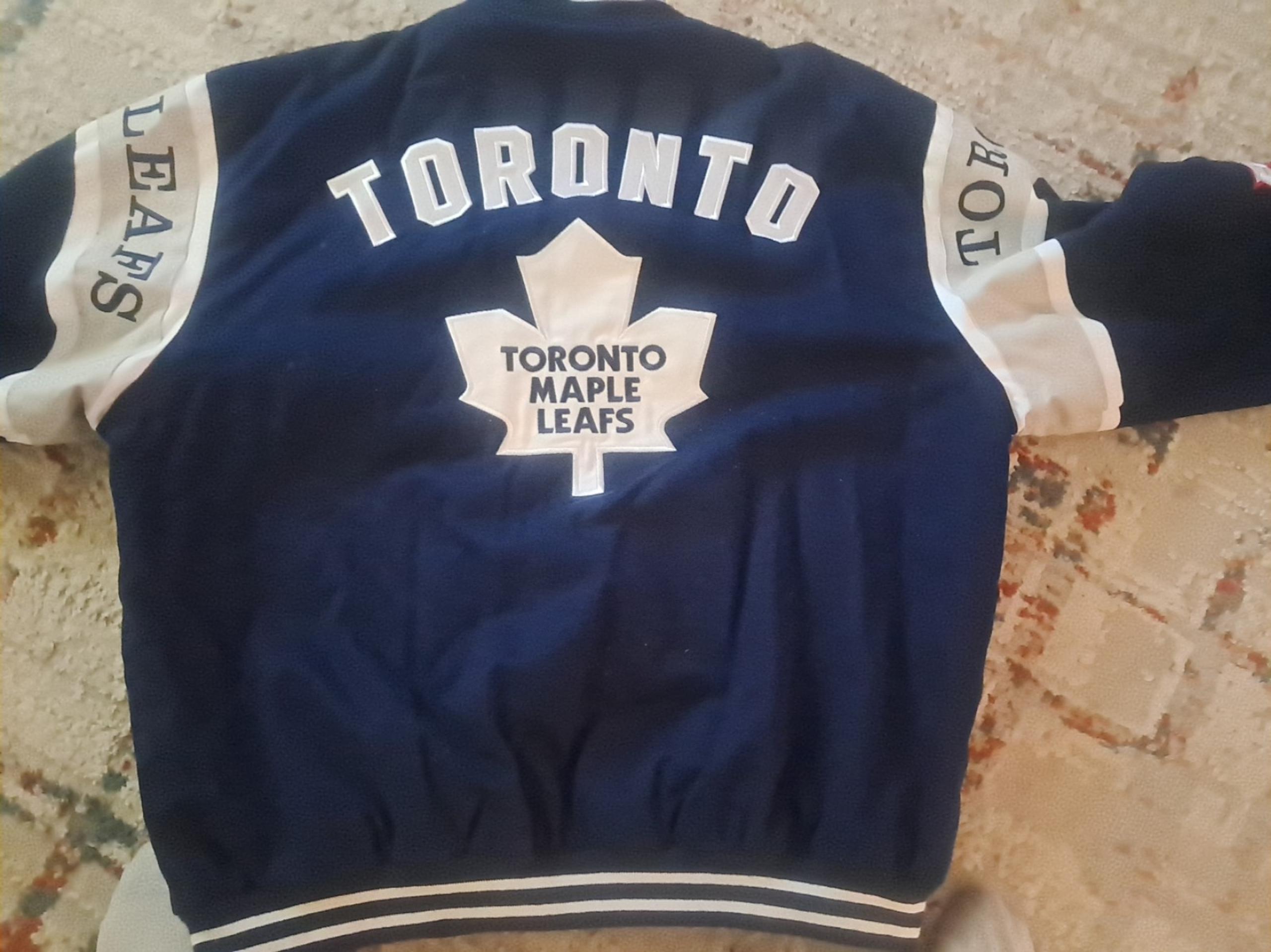 JH Design NHL Official Toronto Maple Leafs Mens Full Snap Jacket Size 3XL VGUC