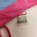 L*Space Rebel Stripe Bikini Top Pink Blue White Size Small NWT