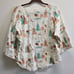 Serbin Sport Vintage Deadstock Beach Print 100% Cotton Blouse size Large