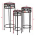 3 Pieces Round Display Ceramic Beads Metal Plant Stand