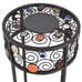 3 Pieces Round Display Ceramic Beads Metal Plant Stand