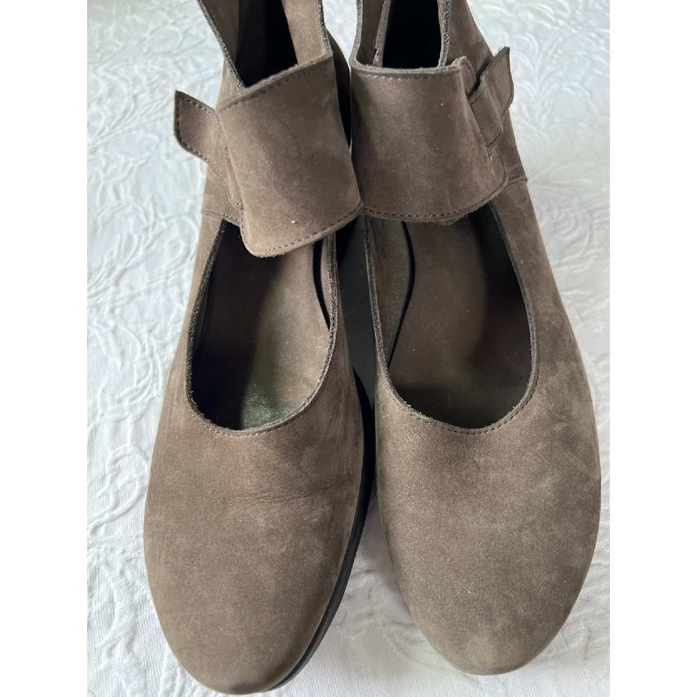 Arche Suede Mary Jane Wedge Shoes Comfort Casual Brown Leather Size