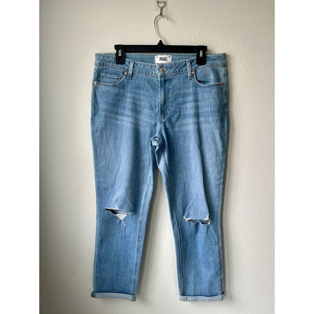 Paige Women's Brigitte Cotton Jeans Ratatouille Destructed Size 30