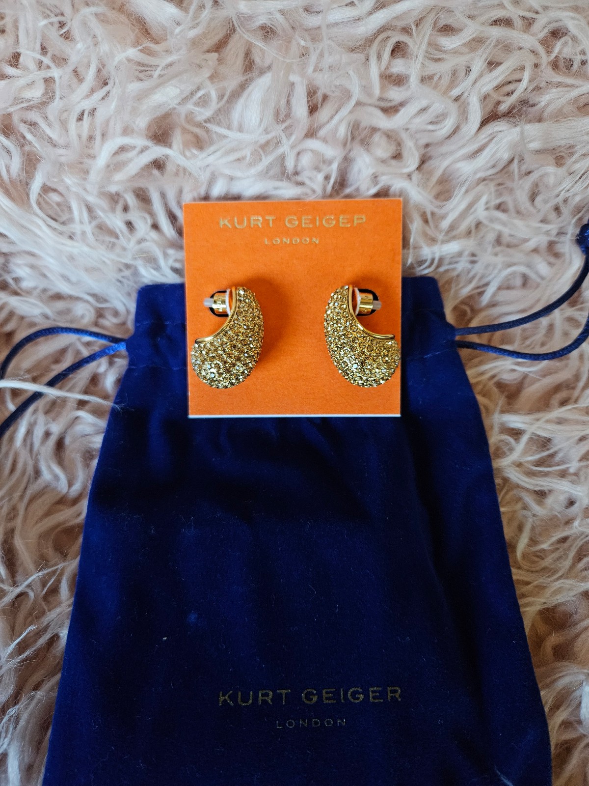 KURT GEIGER LONDON Pavé Dome Drop Earrings
