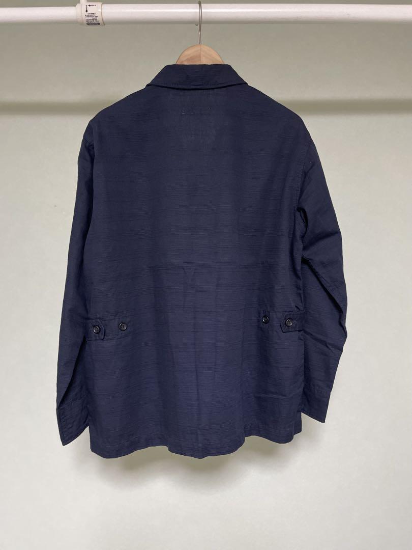 Engineered Garments Reefer Jacket, Black/Navy Geo Jacquard