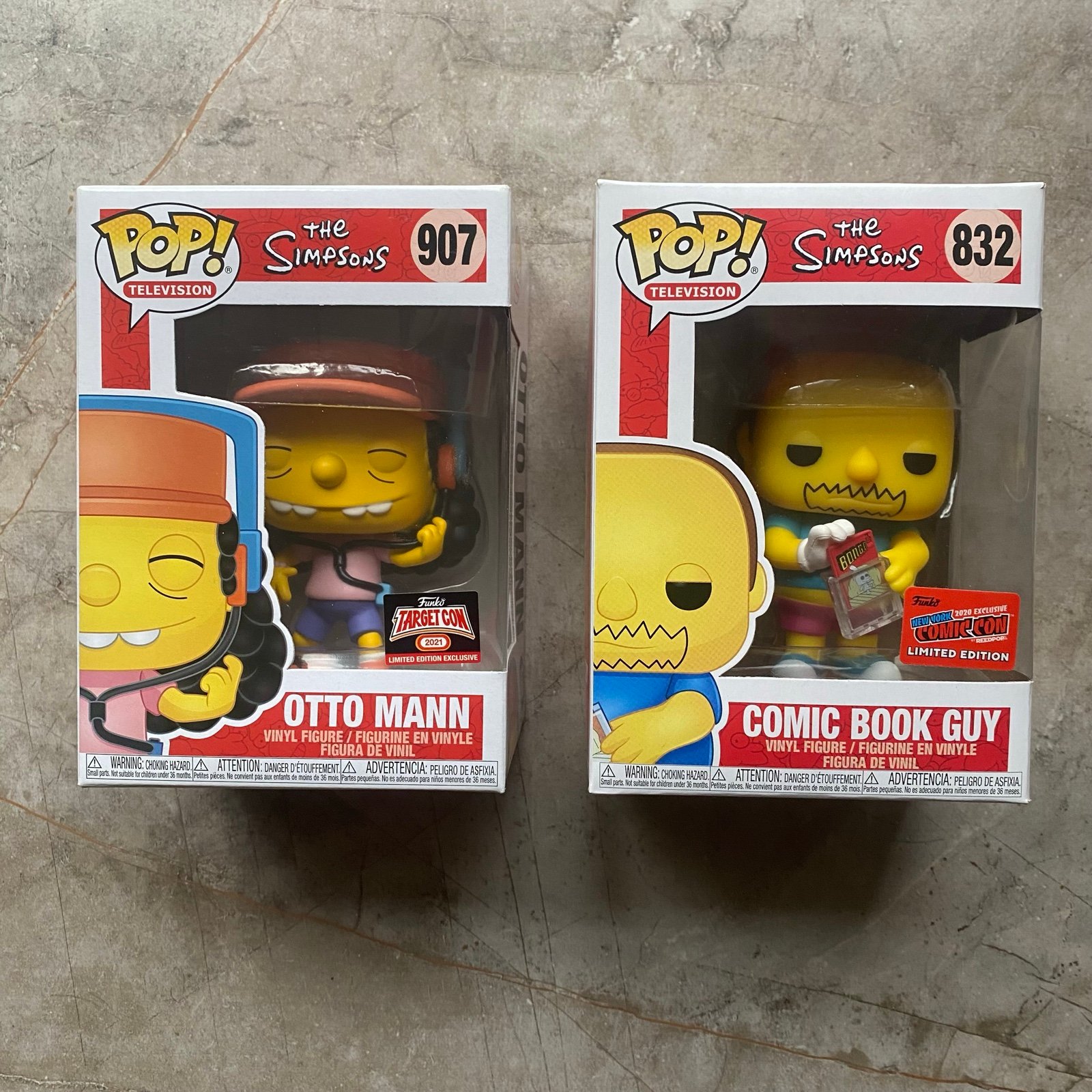 Funko Pop! - The Simpsons Comic Book Guy #832 & Otto Mann 907
