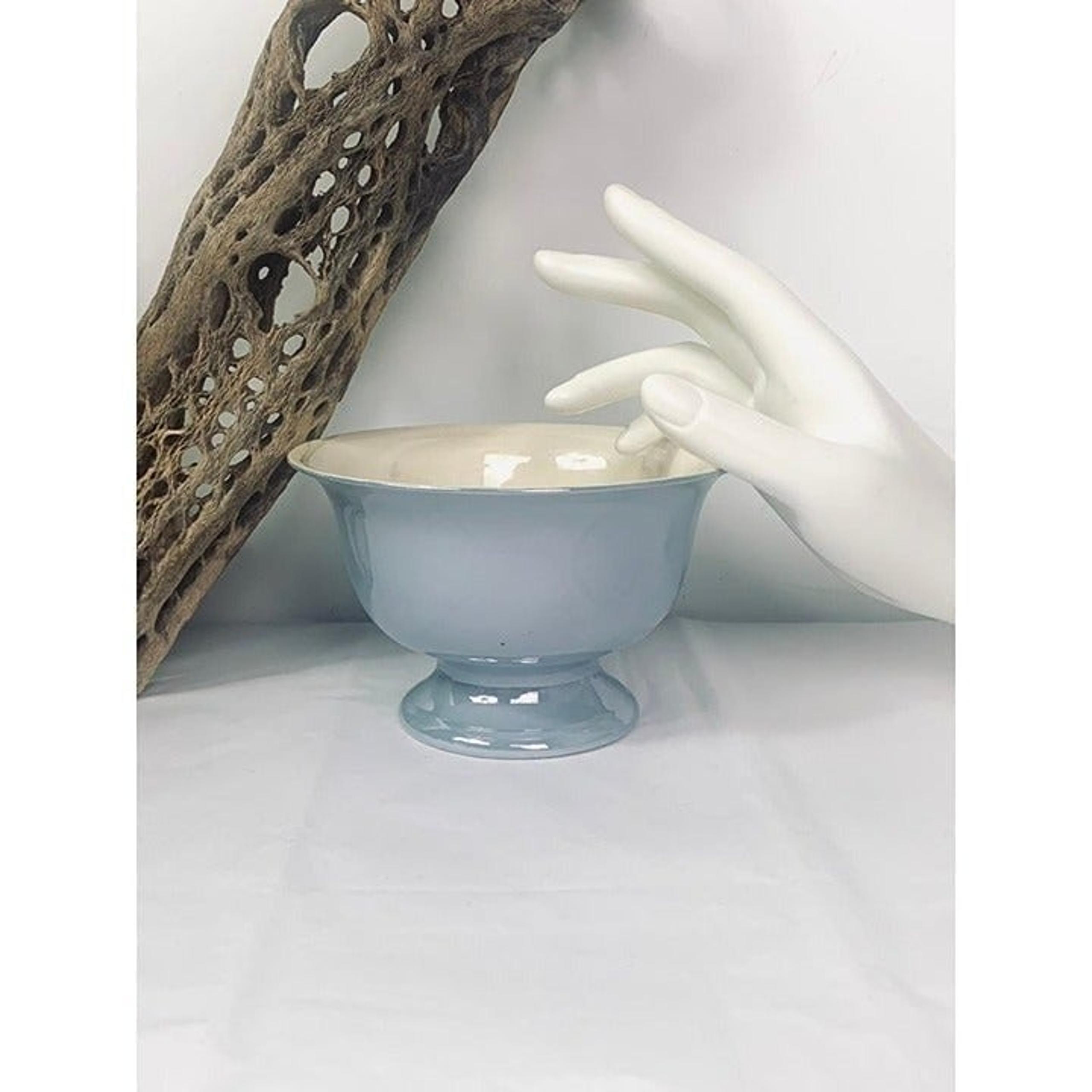 Antique Morimura Nippon Japan Blue Luster Footed Bowl  5"