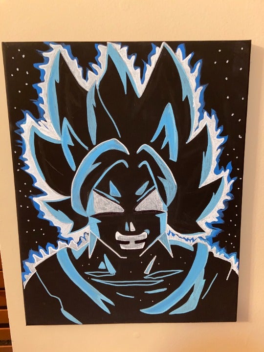 GOKU ULTRA INSTINCT CANVAS PAINTING