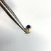 Solid 18k Yellow Gold / Blue Crystal Tiny Ring Charm With Spring Clasp.