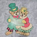 Vintage Craft Patterns Neely Hall Bears 1256 On Wood Backing Christmas Decor