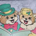 Vintage Craft Patterns Neely Hall Bears 1256 On Wood Backing Christmas Decor