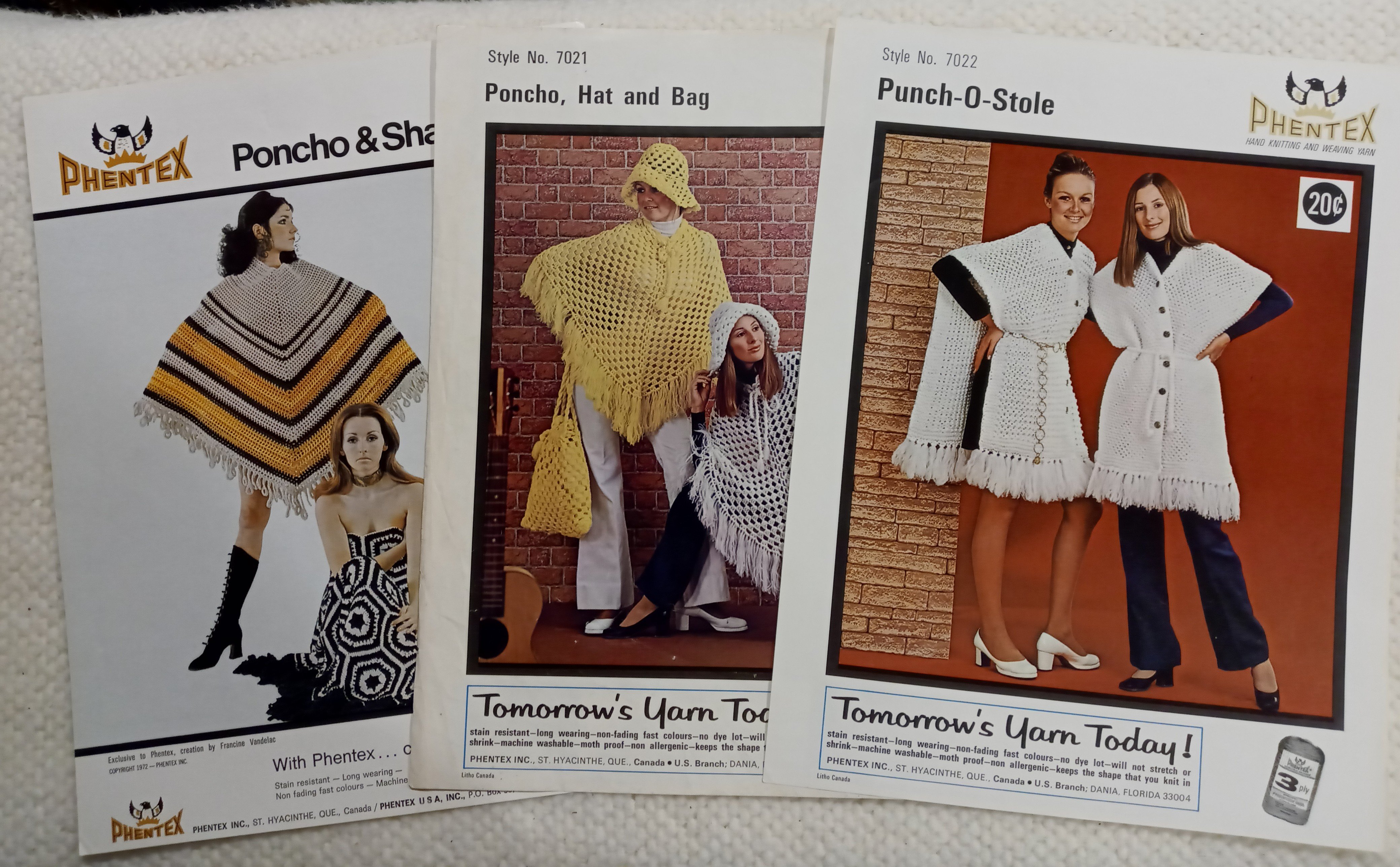 new branded Phentex Crochet Knitting Patterns Poncho Handmade new branded Phentex Crochet Knitting Patterns Poncho Handmade