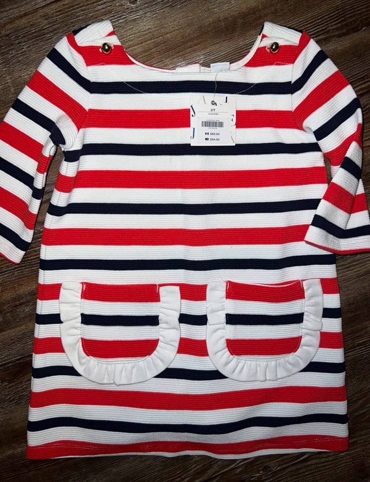 NWT Janie and Jack striped dress 2t