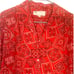 Vintage Bandana Shirt Carefree Fashion M Womens Red Camp Rockabilly Cowgirl USA