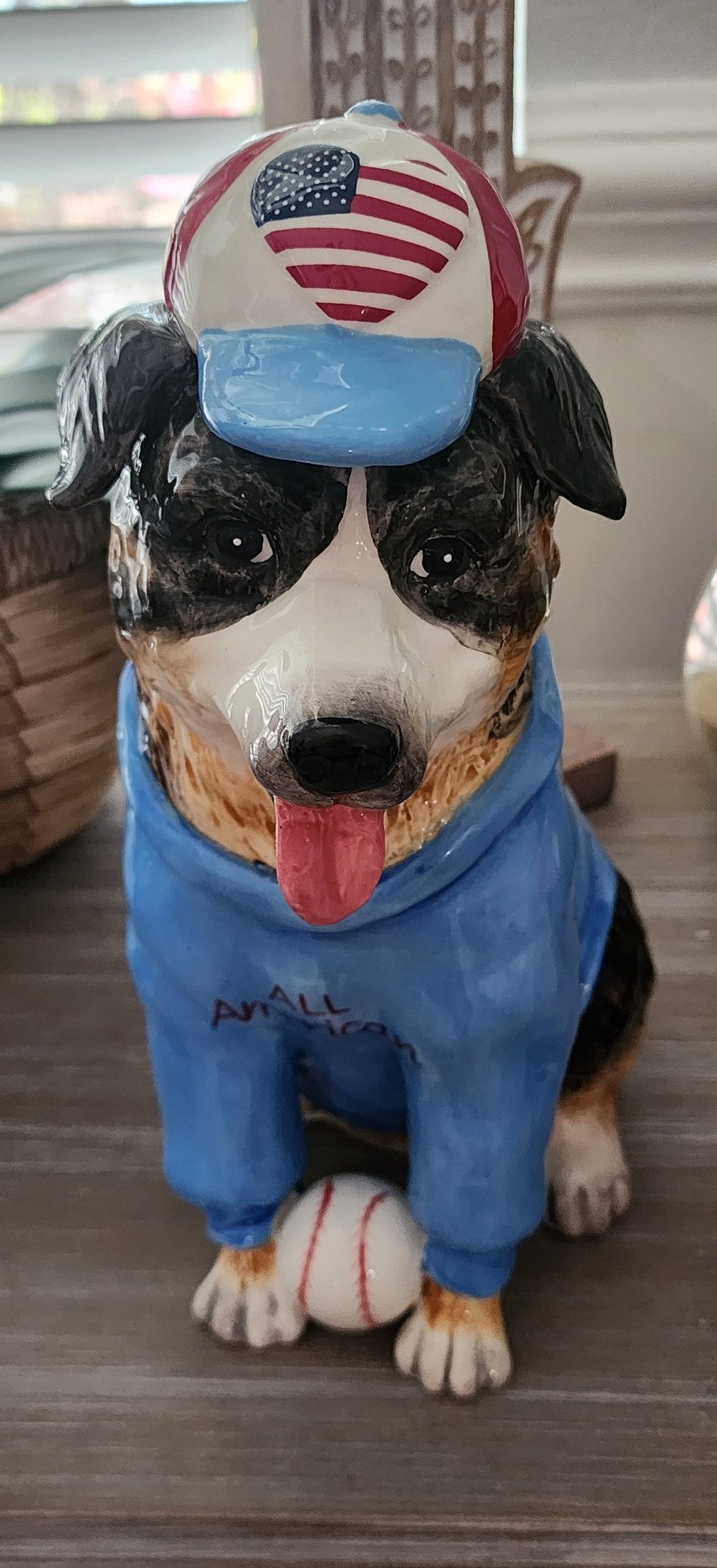 Blue Sky PATRIOTIC 4TH OF JULY ALL AMERICAN DOG Aussie Shepherd Baseball NWT