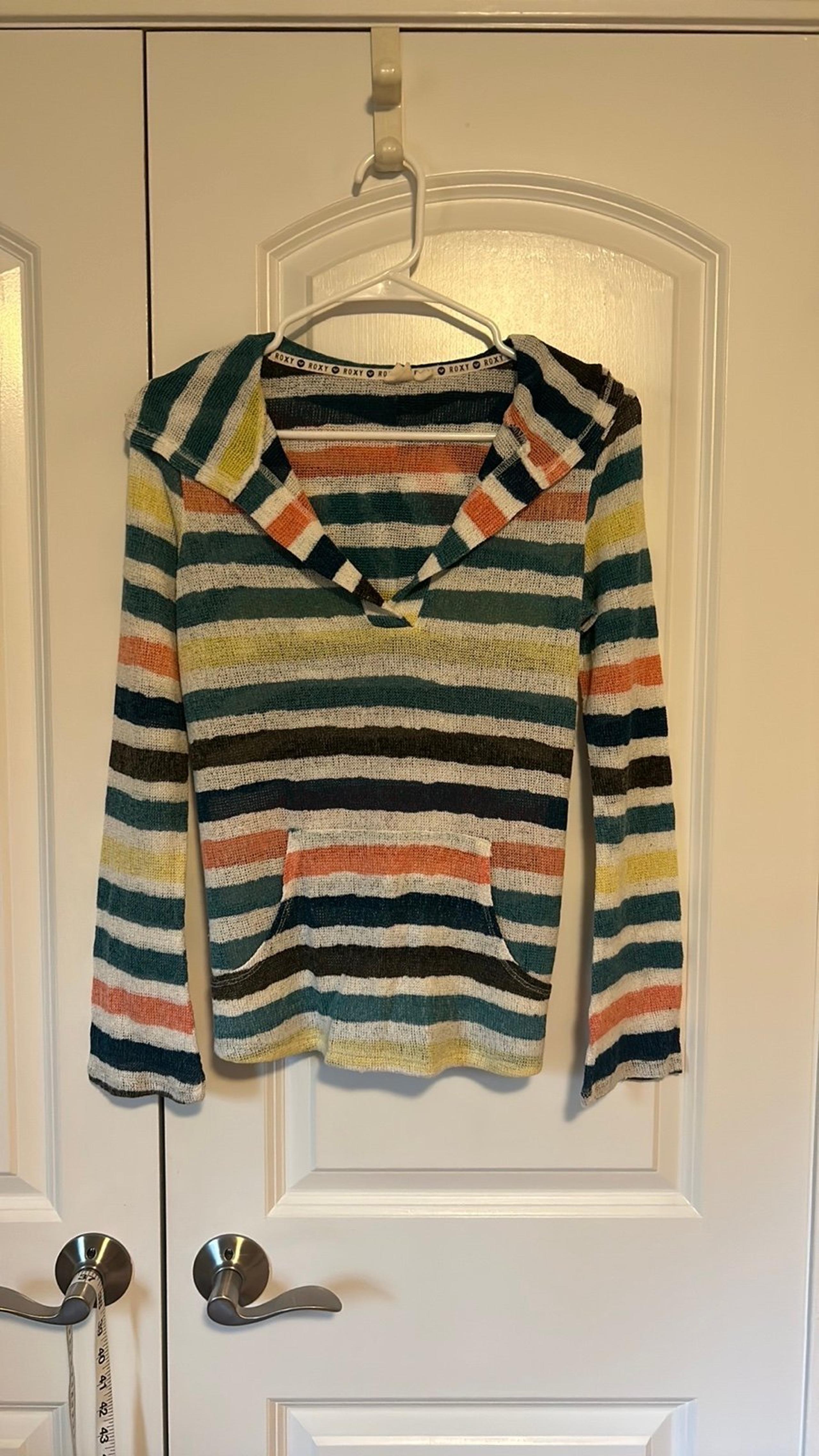Roxy Striped hooded hoodie Sweater Medium
