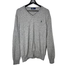 Polo Gray V-Neck Sweater
