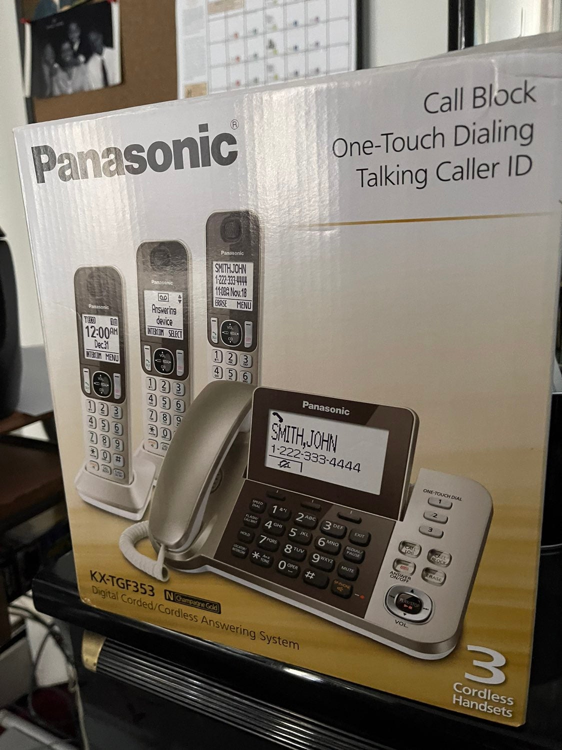 Panansonic 3 Piece Cordless Call Block One Touch Dialing