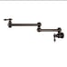 Antique Pot Filler Double Joint Swing Arm Wall Mounted Rotatable Pre Rinse with