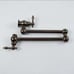 Antique Pot Filler Double Joint Swing Arm Wall Mounted Rotatable Pre Rinse with