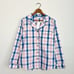 NEW The Company Store Plaid Poplin Women's Long Sleeve Button Down Pajama Top L