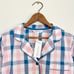 NEW The Company Store Plaid Poplin Women's Long Sleeve Button Down Pajama Top L