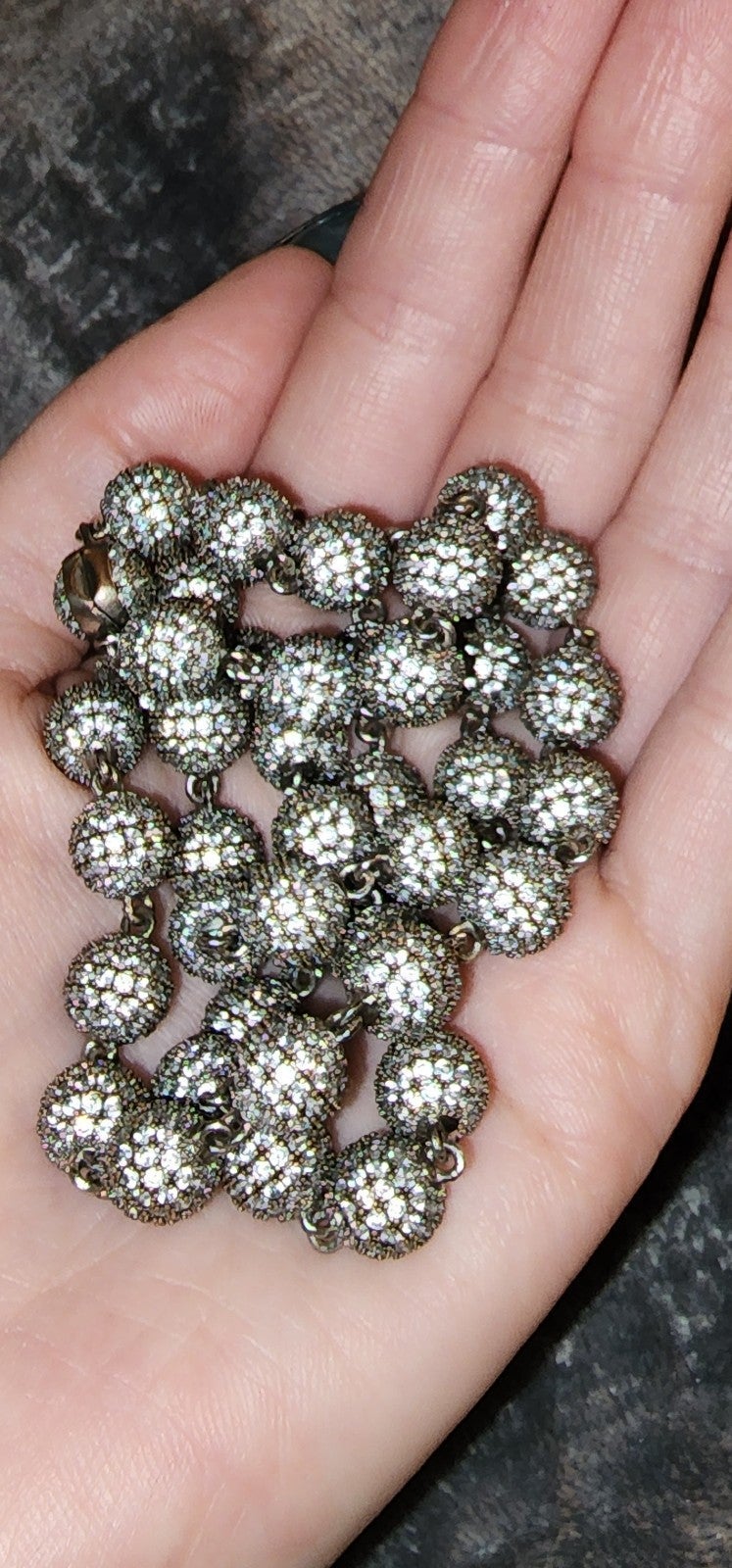 8mm Iced out beads necklace for men