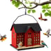 Hanging Bird Feeder, Outdoor Bird Feeder, Metal Bird Feeder, 5.6LB with Three Sm