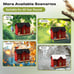 Hanging Bird Feeder, Outdoor Bird Feeder, Metal Bird Feeder, 5.6LB with Three Sm