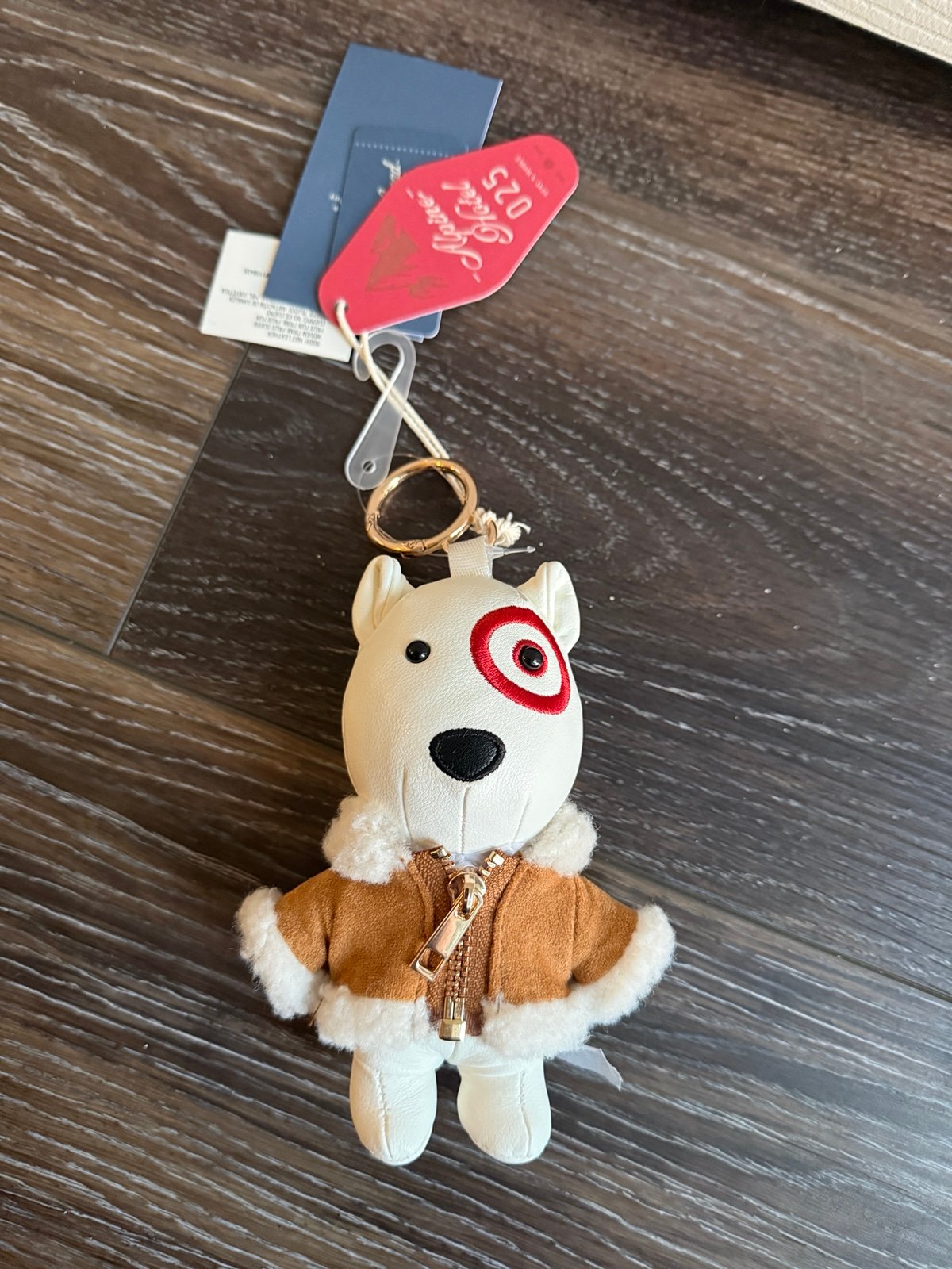 Target Bullseye Dog Bag Charm Keychain
