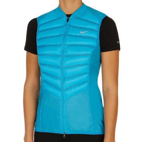 New w/ Tags Womens Small NIKE Aeroloft 800 Down Running Vest Lagoon Blue 180