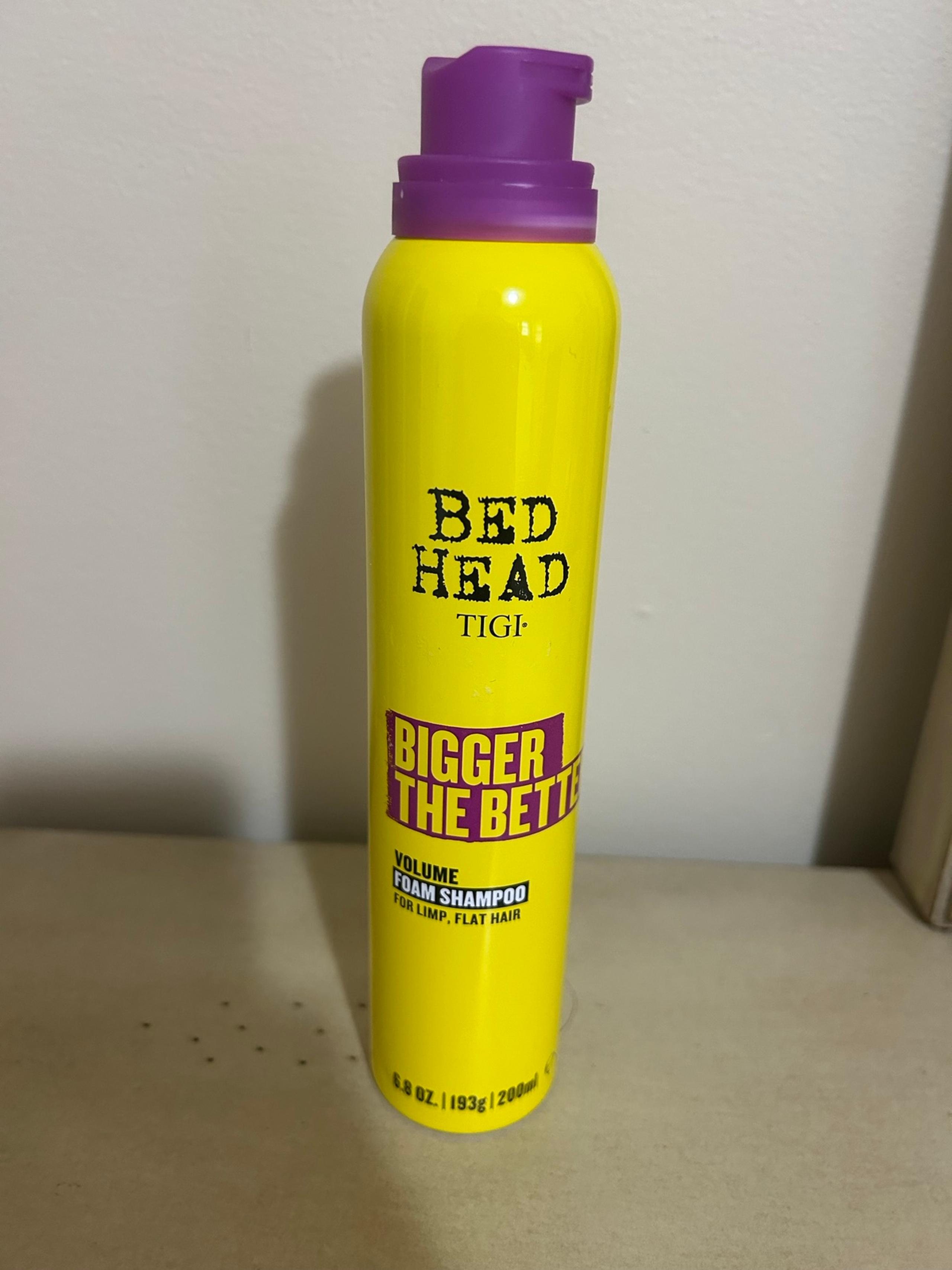 Bed head TIGI bigger the better foam shampoo