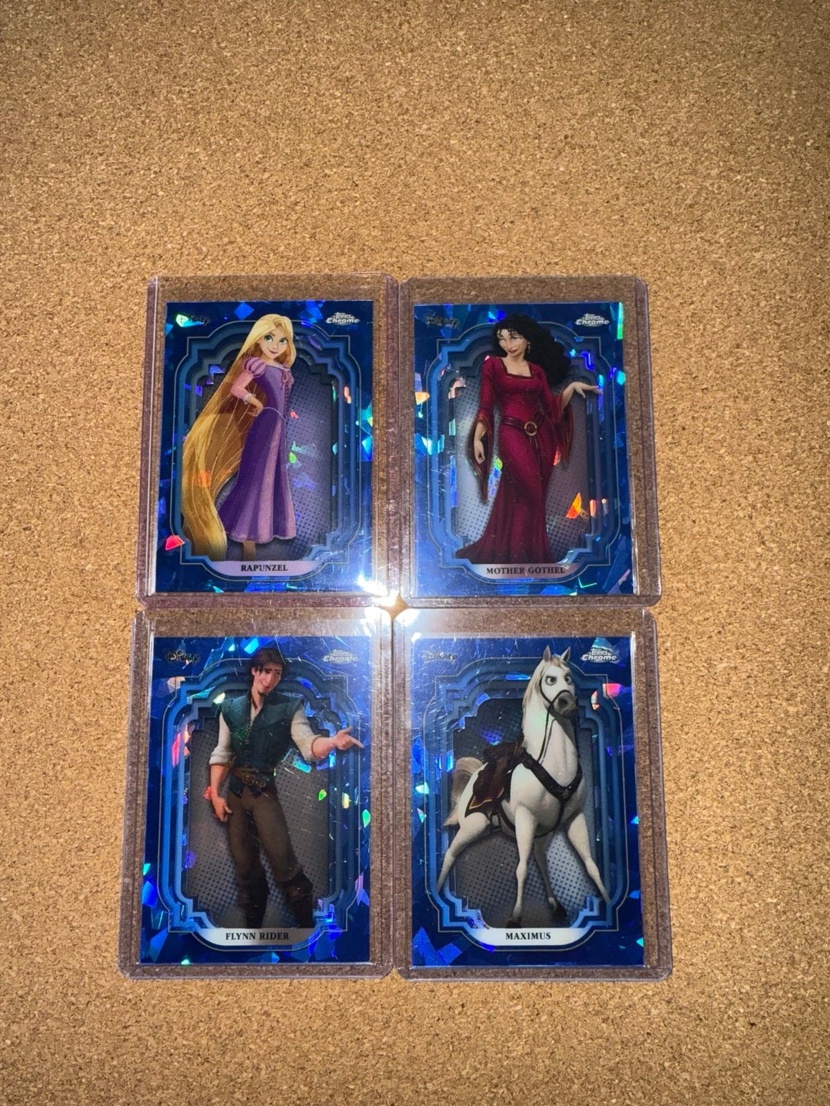 2024 Topps Disney Sapphire Base Lot : Tangled- 4 Base Cards, 4 Characters
