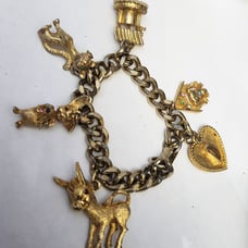RARE Vtg HOBCO House of Borvani 6 Charm Bracelet